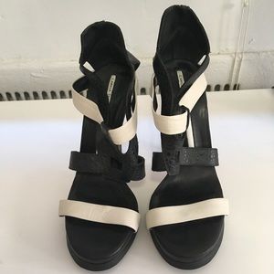 Black White Heeled Sandals Camila Skovgaard